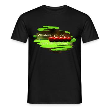 SNOOKER - whatever you do, don't hit the blue! - Männer T-Shirt - Schwarz - Vorne - AI Model Male 178 light (178cm)