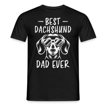Teckel disant teckel papa drôle teckel cadeau - T-shirt homme - noir - Devant - AI Model Male 178 light (178cm)