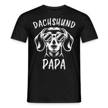 Teckel disant teckel papa drôle teckel cadeau - T-shirt homme - noir - Devant - AI Model Male 178 light (178cm)