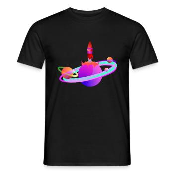 Schläger - Männer T-Shirt - Schwarz - Vorne - AI Model Male 178 light (178cm)