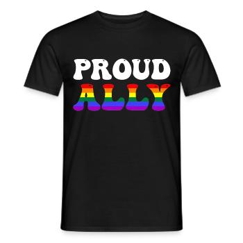 Proud Ally - Men's T-Shirt - black - Front - AI Model Male 178 light (178cm)