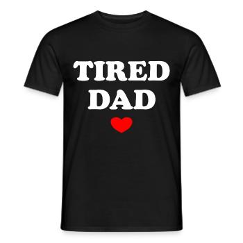 Tired Dad - Men's T-Shirt - black - Front - AI Model Male 178 light (178cm)