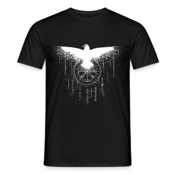 Runes d’aigle Vegvisir - T-shirt homme - noir - Devant - AI Model Male 178 light (178cm)