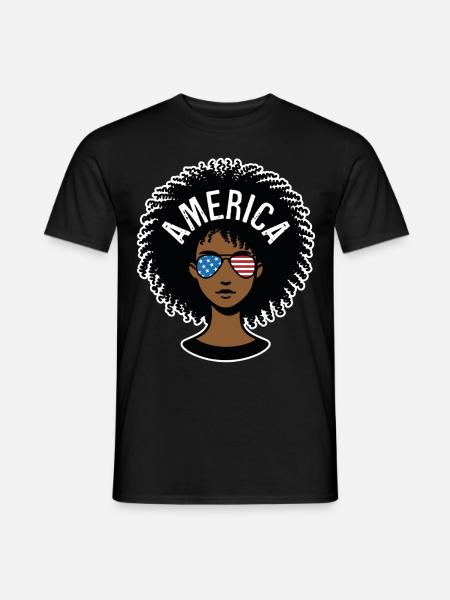 Amerika Afro - Männer T-Shirt - Schwarz