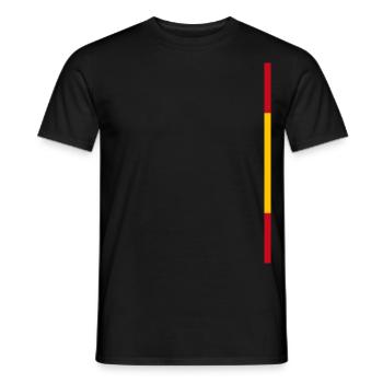 Spain Flag Style Stripes - Men's T-Shirt - black - Front - AI Model Male 178 light (178cm)