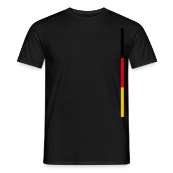 Germany flag style stripes - Men's T-Shirt - black - Front - AI Model Male 178 light (178cm)