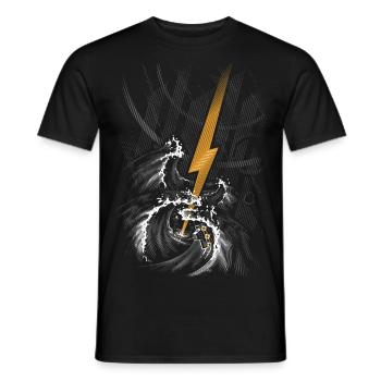 Musical Storm - T-shirt homme - noir - Devant - AI Model Male 178 light (178cm)