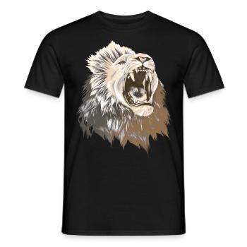 löwe sternzeichen - Männer T-Shirt - Schwarz - Vorne - AI Model Male 178 light (178cm)