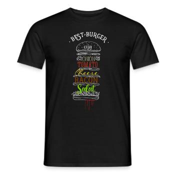 hamburger love fast food pimp my burger mac grill - Männer T-Shirt - Schwarz - Vorne - AI Model Male 178 light (178cm)