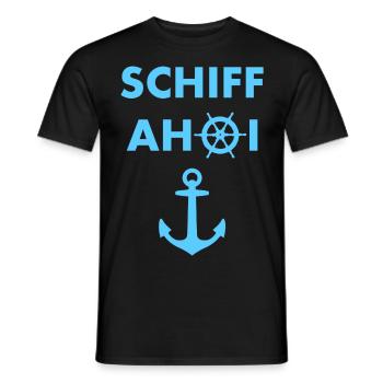 Enviar ahoy - Camiseta hombre - negro - delante - AI Model Male 178 light (178cm)