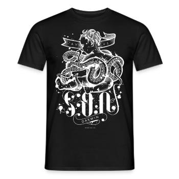 Polipo - Sohn von Darwin - Männer T-Shirt - Schwarz - Vorne - AI Model Male 178 light (178cm)