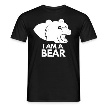 Ours je suis un ours - T-shirt homme - noir - Devant - AI Model Male 178 light (178cm)