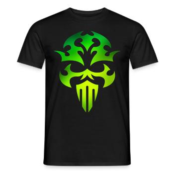 Skull green - Men's T-Shirt - black - Front - AI Model Male 178 light (178cm)
