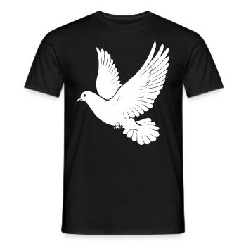 Weiße Taube Liebe Geschenk Fliege - Männer T-Shirt - Schwarz - Vorne - AI Model Male 178 light (178cm)