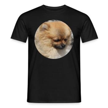 Pomeranian Hunderasse niedlicher Hund - Männer T-Shirt - Schwarz - Vorne - AI Model Male 178 light (178cm)