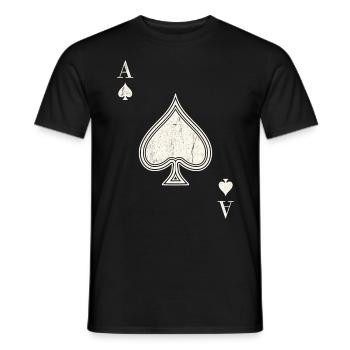 As de pique - T-shirt homme - noir - Devant - AI Model Male 178 light (178cm)