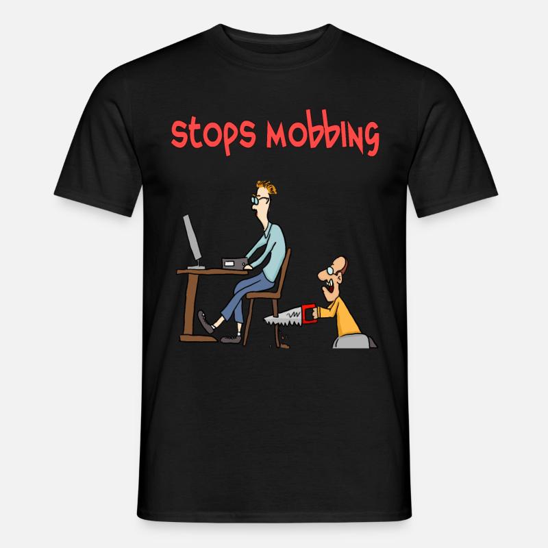 Stopp Mobbing – zeig es! - Männer T-Shirt - Schwarz