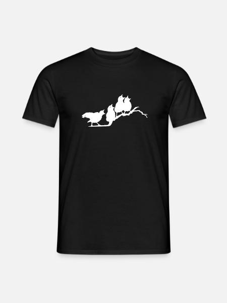 Spurvenes gren ornitolog - T-shirt herr - svart