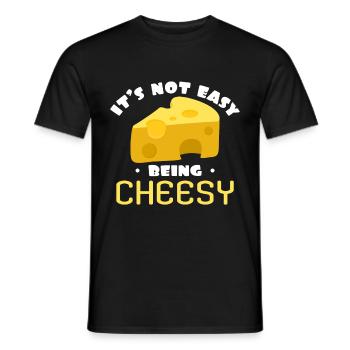 cheese - Men's T-Shirt - black - Front - AI Model Male 178 light (178cm)