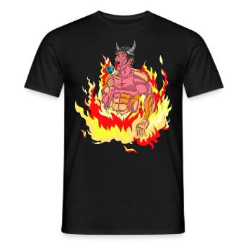 DEVIL'S CANDY HELL - SWEET TO SET THE WORLD ON FIRE - Men's T-Shirt - black - Front - AI Model Male 178 light (178cm)