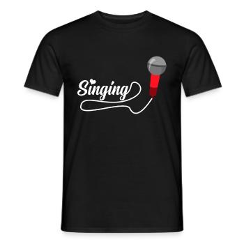 To sing - Men's T-Shirt - black - Front - AI Model Male 178 light (178cm)