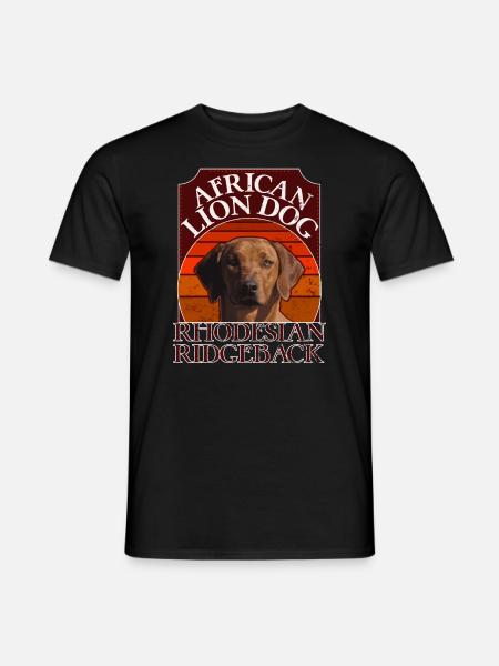 Rhodesian Ridgeback "African Liondog" - Männer T-Shirt - Schwarz