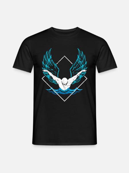 Wings float cool gift - Men's T-Shirt - black