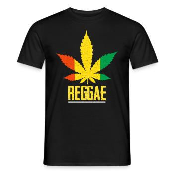 Flag reggae colors cool gift - Men's T-Shirt - black - Front - AI Model Male 178 light (178cm)