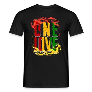 a love reggae colors cool gift - Men's T-Shirt - black - Front - AI Model Male 178 light (178cm)