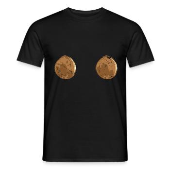 cadeau de fruits frais noix de coco brune - T-shirt homme - noir - Devant - AI Model Male 178 light (178cm)