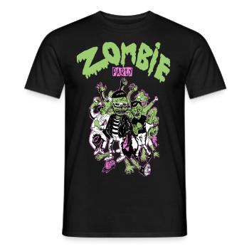 Zombie party - Männer T-Shirt - Schwarz - Vorne - AI Model Male 178 light (178cm)