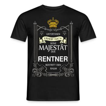 Rentner Majestät - Männer T-Shirt - Schwarz - Vorne - AI Model Male 178 light (178cm)