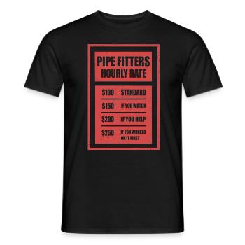 Tuyaux Monteurs De Tuyaux - T-shirt homme - noir - Devant - AI Model Male 178 light (178cm)