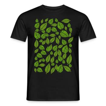 Leaves tree forest nature - Men's T-Shirt - black - Front - AI Model Male 178 light (178cm)