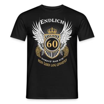 Cadeau d'anniversaire 60 - T-shirt homme - noir - Devant - AI Model Male 178 light (178cm)