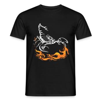 Cadeau de scorpion sauvage flamme - T-shirt homme - noir - Devant - AI Model Male 178 light (178cm)