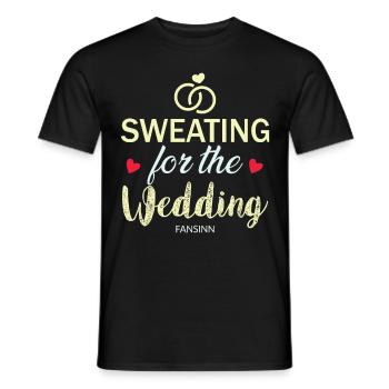 Wedding bachelorette party marriage love gift - Men's T-Shirt - black - Front - AI Model Male 178 light (178cm)