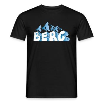 BERG Mountain 3D - Männer T-Shirt - Schwarz - Vorne - AI Model Male 178 light (178cm)