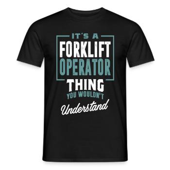 Opérateur de chariot élévateur - T-shirt homme - noir - Devant - AI Model Male 178 light (178cm)