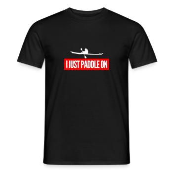 Kajak Kanu kaufen fahren Wassersport Geschenkidee - Männer T-Shirt - Schwarz - Vorne - AI Model Male 178 light (178cm)