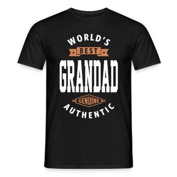 Meilleur grand-père du monde - T-shirt homme - noir - Devant - AI Model Male 178 light (178cm)