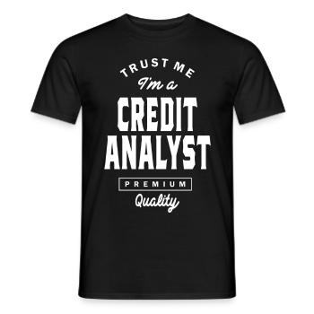 Croyez-moi, je suis analyste de crédit - T-shirt homme - noir - Devant - AI Model Male 178 light (178cm)