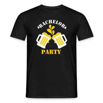 Bachelor Party Bachelor Party JGA Beer Glasses - Men's T-Shirt - black - Front - AI Model Male 178 light (178cm)