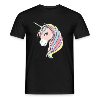 cute colorful and fairytale unicorn gift - Men's T-Shirt - black - Front - AI Model Male 178 light (178cm)