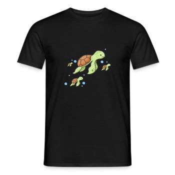Tortoise creature Gift for animal lovers - Men's T-Shirt - black - Front - AI Model Male 178 light (178cm)