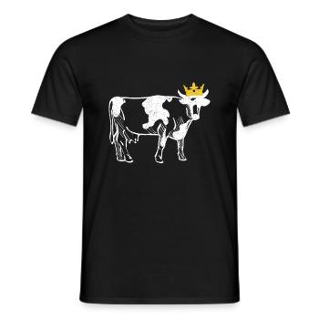 Gold crown cool cow gift - Men's T-Shirt - black - Front - AI Model Male 178 light (178cm)