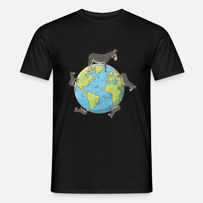 Erde Lose Esel cooles Geschenk - Männer T-Shirt - Schwarz