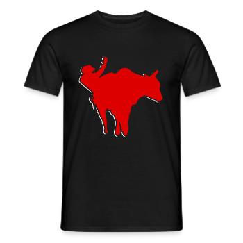 Wild Stierkampf Rodeo Geschenk - Männer T-Shirt - Schwarz - Vorne - AI Model Male 178 light (178cm)
