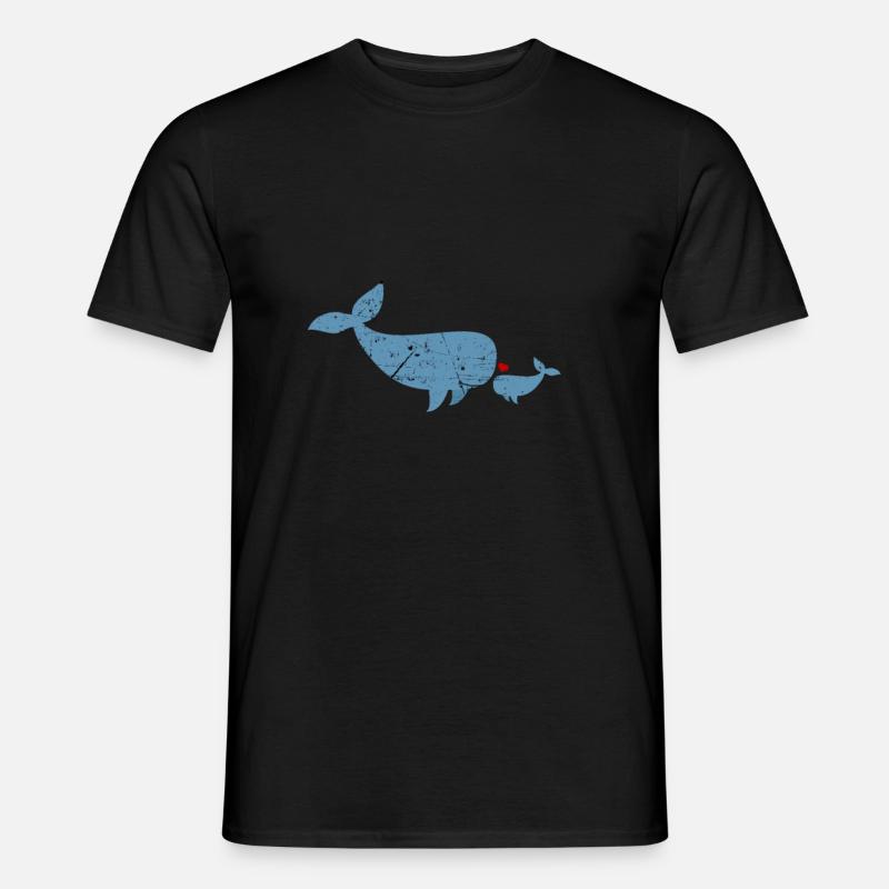 Baby Wal cool Geschenk texturiert - Männer T-Shirt - Schwarz