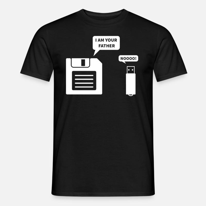floppy disk usb stick geschenk computer geburtstag - Männer T-Shirt - Schwarz